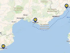 Mapa plavby